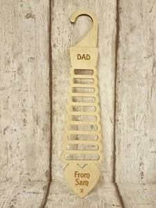 Practical Father's Day Tie Holder, wooden tie holder, personalised, grandad father's day, tie lover, father's day gift, tie organiser, men