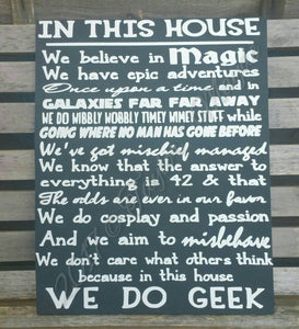 We Do Geek plaques, movies books, cosplay, films, quoted plaques, large home dećor, inspired, magic, tv, unique gift, child's bedroom, new