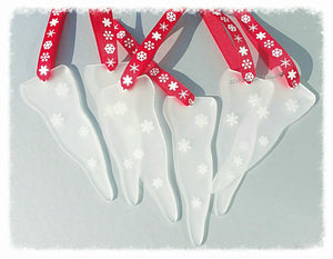Engraved Icicle Christmas Decorations