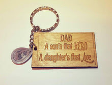 Load image into Gallery viewer, New baby keyrings, father&#39;s day personalised key fobs, mother&#39;s day gifts, baby keepsakes, new mom and dad gifts, nan and grandad, wedding
