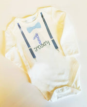 Load image into Gallery viewer, Baby Vest - boys -bow tie and braces
