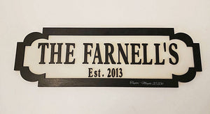 Street Sign Family Name Plaque
